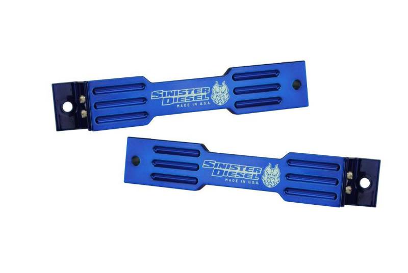 Ford F-350 Battery Hold Down - Sinister Diesel - CNC Machined Aluminum - Sinister Blue - `11-`20 Ford F-350 Battery Hold Down - Sinister Diesel - CNC Machined Aluminum - Sinister Blue - `11-`20